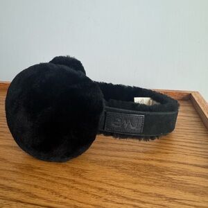 Emu Black Plush Earmuffs